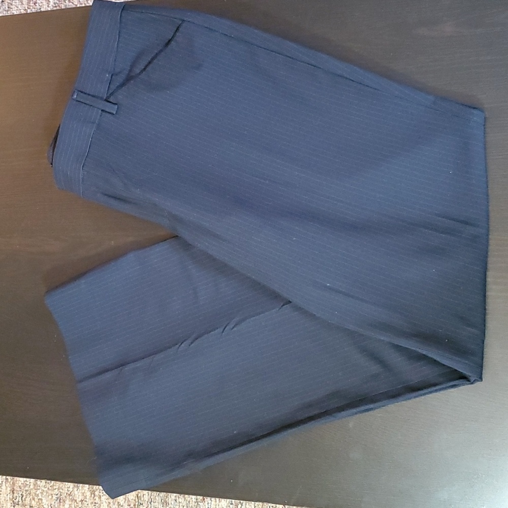 Navy pinstripe pants